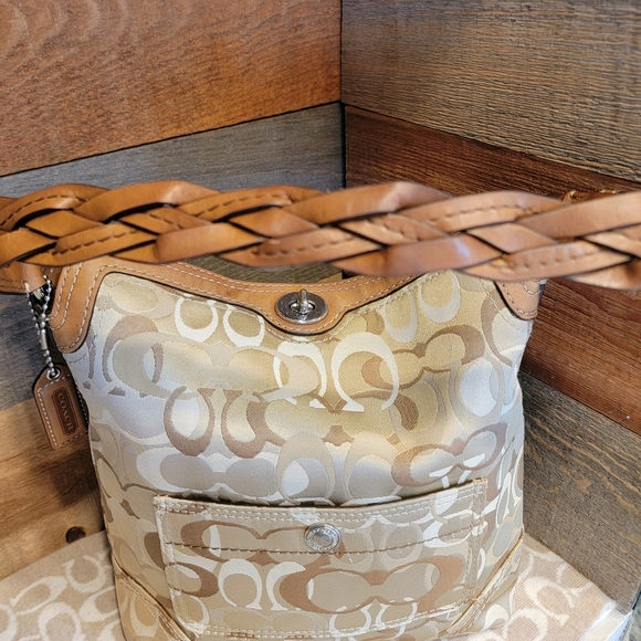 Coach Y2K Signature Woven Folding Top Chelsea Hobo Bag - Picture 2 of 9